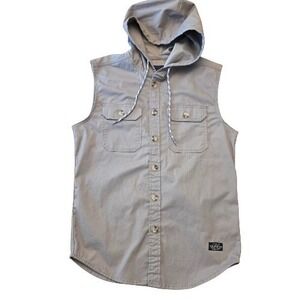 Aeropostale Hoodie Men Sz Small Sleeveless Vest Gray Activewear Fashion Designer